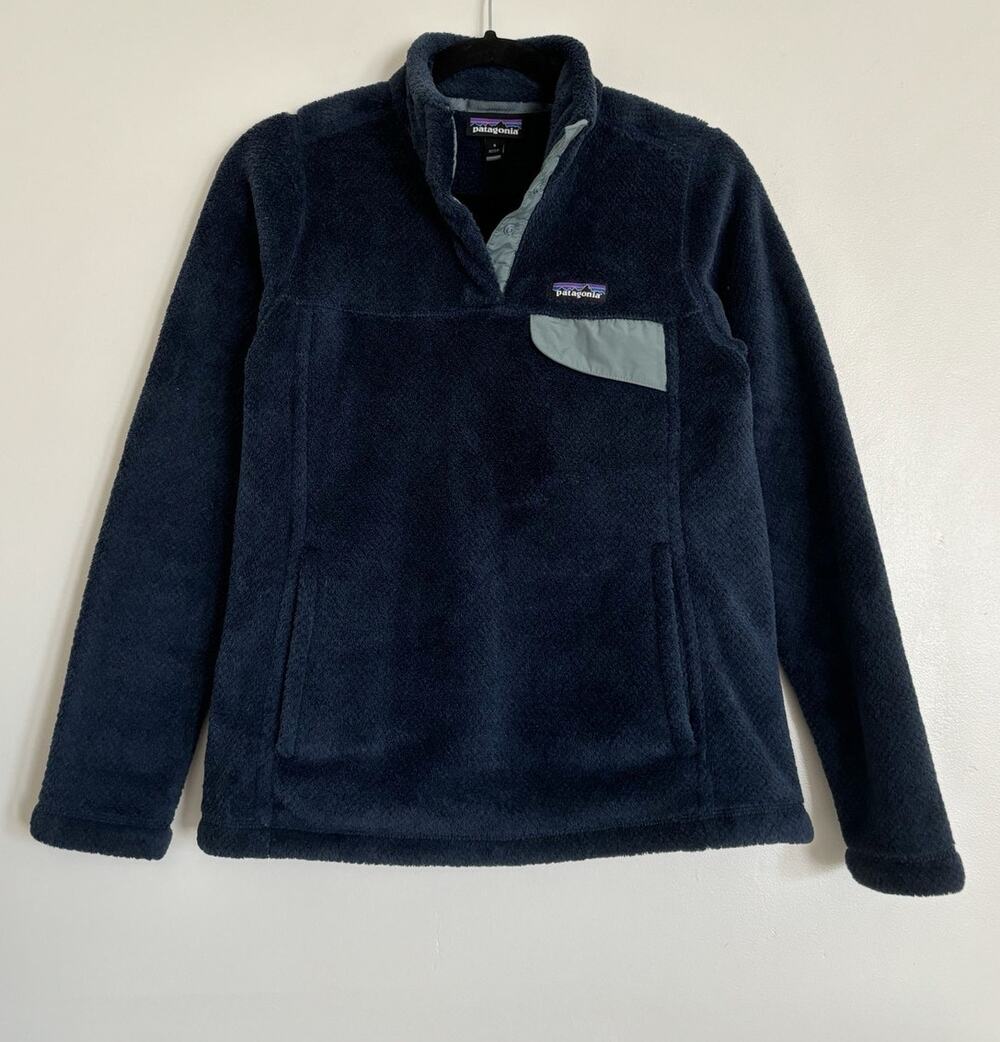 Navy Patagonia Women's Re-Tool Snap T Fleece Pullover S